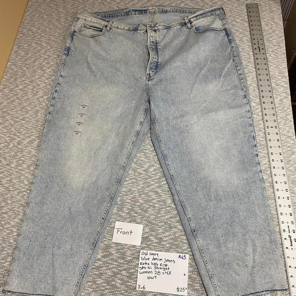 Old Navy blue denim jeans straight women 28=4X. SKU-A65#denim #streetstyle